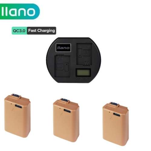 NP-FW50 Built-In USB-C Charging Battery With With LCD Display Dual USB-C QC3.0