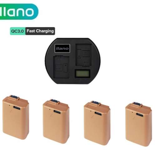 NP-FW50 Built-In USB-C Charging Battery With With LCD Display Dual USB-C QC3.0