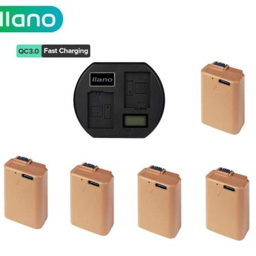 NP-FW50 Built-In USB-C Charging Battery With With LCD Display Dual USB-C QC3.0