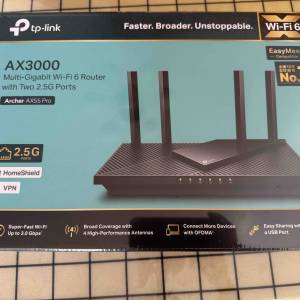 全新 TP-Link Archer AX55 Pro AX3000 2.5G WAN雙頻Wi-Fi 6 路由器