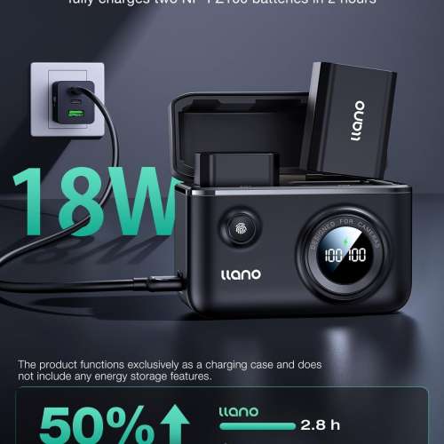 LLANO SONY NP-FZ100 Fully Decoded Lithium-Ion Battery Pack With 18W Charger