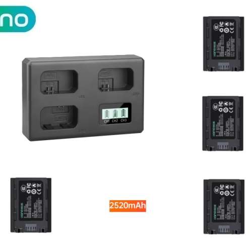 LLANO NP-FZ100  With Three-Bay Battery Charger 代用鋰電池連顯電量三充充電機 (...