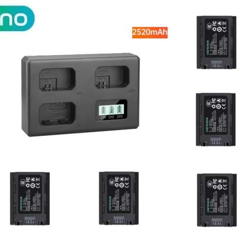 LLANO NP-FZ100  With Three-Bay Battery Charger 代用鋰電池連顯電量三充充電機 (...