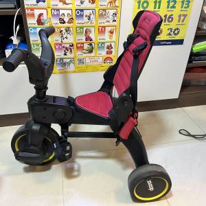 紅色Doona Liki S3 BB三輪車/手推車  八九成新淨 功能正常 BB細個就大人推 BB大左可...