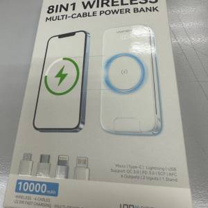 Usatisfy - 行動電源｜尿袋｜充電｜智屏磁吸多頭 8in1 超薄大容量支架式行動電源【...