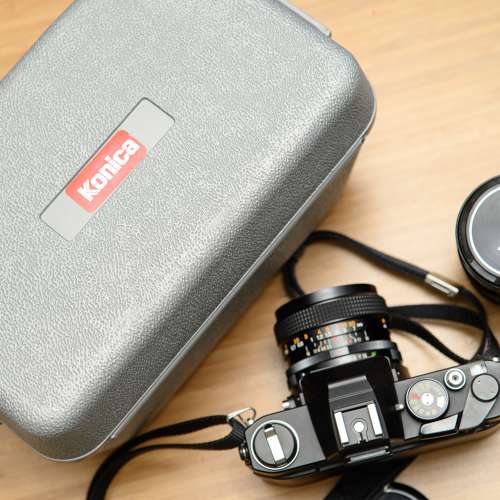 Konica Acom1 + 28mm + 135mm 罕有相機箱 nikon sony canon