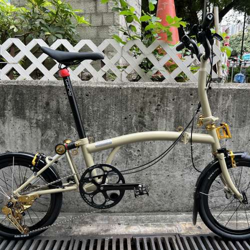 新款 Ruhm rc 7speed C剎 M把 鉻鉬鋼 折叠車 送前後蛙燈 叮叮