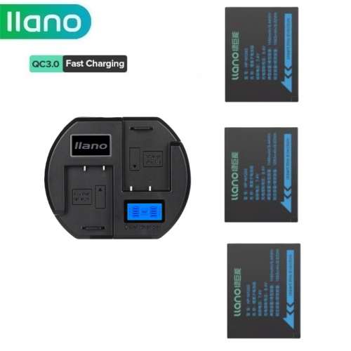LLANO FujiFilm NP-126S / NP-W126 Lithium-Ion Battery 代用鋰電池連顯電量快充充...