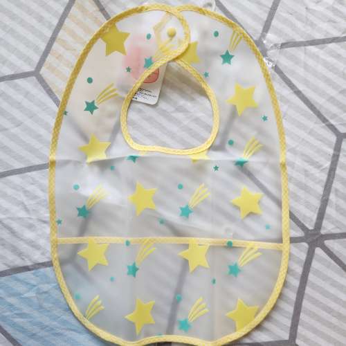 全新購自日本黃色星星圍兜飯兜 加固