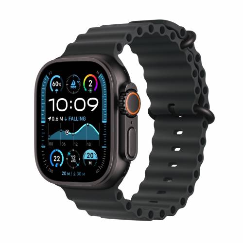 Apple Watch Ultra 2 (GPS + 流動網絡), 49毫米黑色鈦金屬錶殼配黑色海洋錶帶  九成...