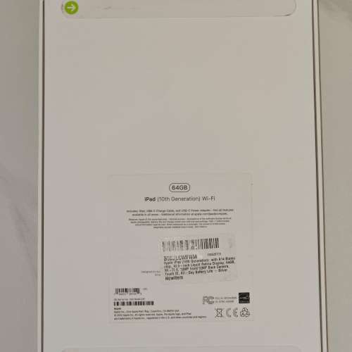 **送禮首選**全新原封Apple iPad 10.9吋(第10代) Wi-Fi 64GB版本平板電腦 Apple ip...