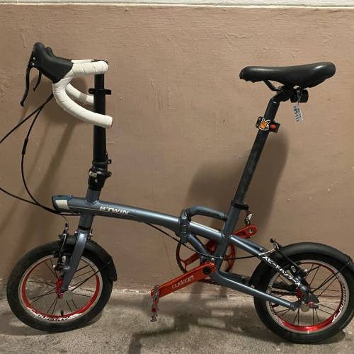 迪卡儂 decathlon btwin 500xs 拆疊單車 公路單車 14寸 彎把