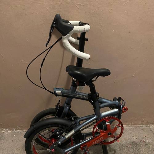 迪卡儂 decathlon btwin 500xs 拆疊單車 公路單車 14寸 彎把