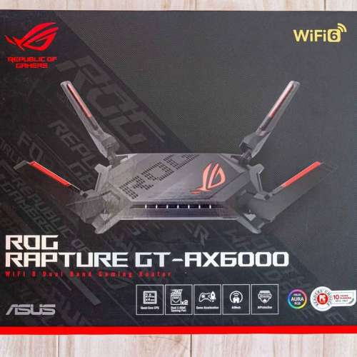 ASUS ROG Rapture GT-AX6000 雙頻 WiFi 6 (802.11ax) 電競路由器