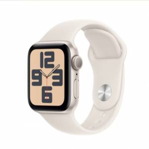 Apple Watch SE（GPS）40毫米星光色鋁金屬錶殼配星光色運動錶帶 S/M (第二代）