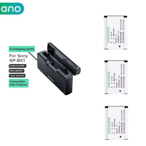 LLANO SONY NP-BX1 Rechargeable Lithium-ion Battery With Three-Bay Charger