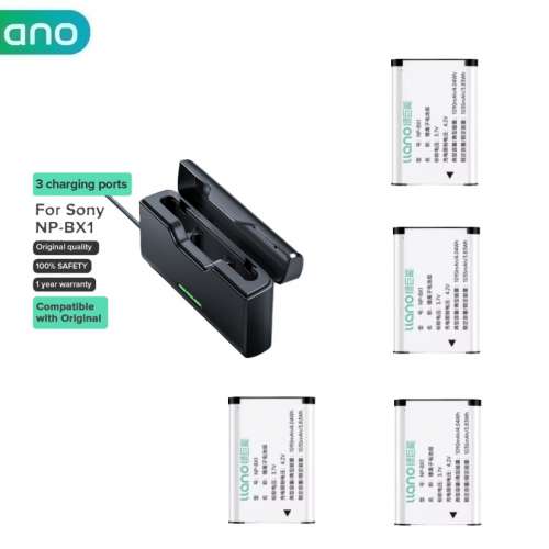 LLANO SONY NP-BX1 Rechargeable Lithium-ion Battery With Three-Bay Charger