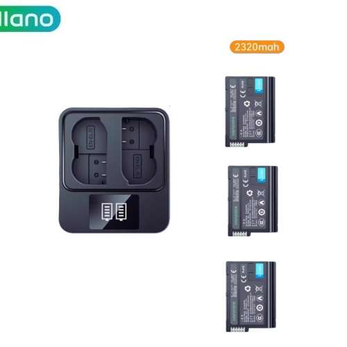 LLANO Nikon EN-EL15  With LCD USB-C Charger 代用鋰電池連顯電量雙充充電機 (232...