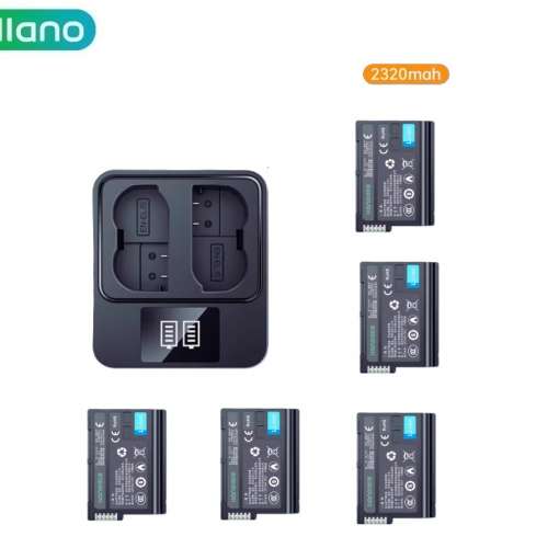 LLANO Nikon EN-EL15  With LCD USB-C Charger 代用鋰電池連顯電量雙充充電機 (232...
