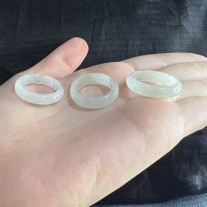 翡翠戒圈A玉白冰18mm、18.3mm、19.9mm 聖誕禮物、新年禮物、生日禮物🎁