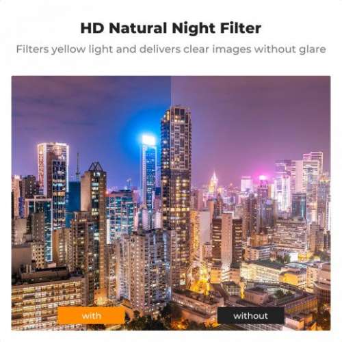 K&F Concept Magnetic Clear-Natural Night / Light Pollution Reduction Filter