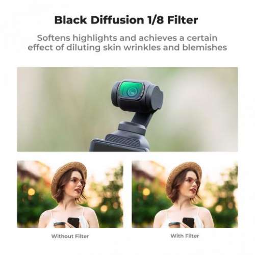 K&F Concept Magnetic Black Mist 1/8 Filter For DJI Osmo Pocket 3 磁吸1/8黑柔焦...