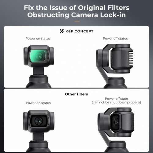 K&F Concept Magnetic Black Mist 1/8 Filter For DJI Osmo Pocket 3 磁吸1/8黑柔焦...