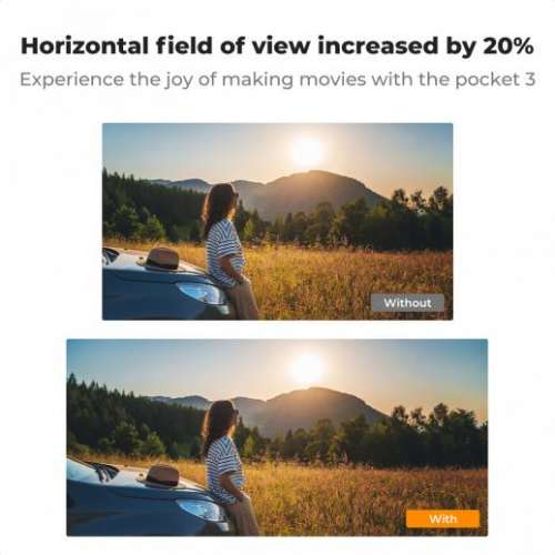 K&F Concept Magnetic 1.2X Anamorphic Filter For DJI Osmo Pocket 3 磁吸1.2X 變...