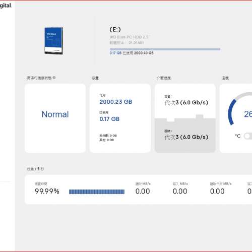 WD Blue 2.5" 2TB HDD 硬碟