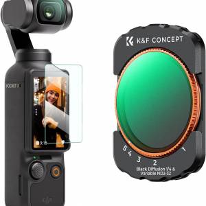 K&F Concept 2-in-1 Filter Black-Mist 1/4 & Variable ND2-32 Filter For Pocket 3