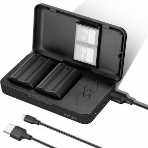 Neewer EN-EL15c Batteries and Micro-USB + USB-C Charger Kit 代用鋰電池連充電...