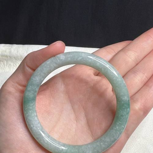 翡翠 |天然緬甸翡翠A貨圓條手鐲54圈（附証書）
