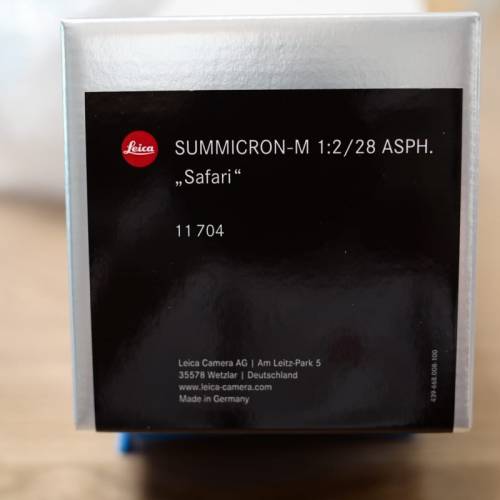 Leica Summicron-M 28MM F2 Edition Safari 11704(全新）