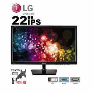 電腦顯示器 22" 吋 LG 1080P IPS224 LED mon IPS IPS224V LG顯示器 22 顯示器 moni...