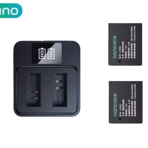 LLANO LP-E12 Lithium-Ion Battery Pack With LCD Display Dual USB-C Charger 代用...