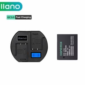 LLANO LP-E12 Lithium-Ion Battery Pack With LCD Display Dual USB-C QC3.0 Charger