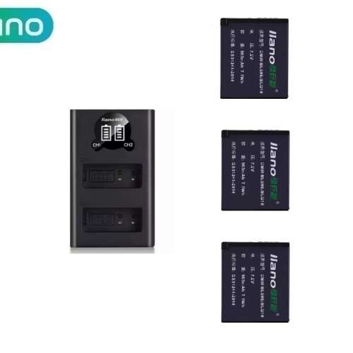 LLANO LEICA BP-DC15 Lithium-Ion Battery Pack With LCD Display Dual USB-C Charger