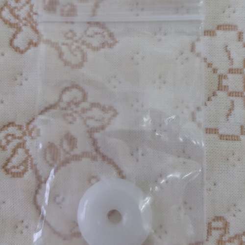 全新白玉玻璃平安扣吊墜 白玉掛件 玉石轉運扣