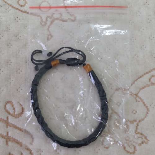 全新編織瓔珞線 幸運繩 跑馬線手繩 6股編纏頭粗線 黑繩手飾 百搭黑手鏈 手工編織手...