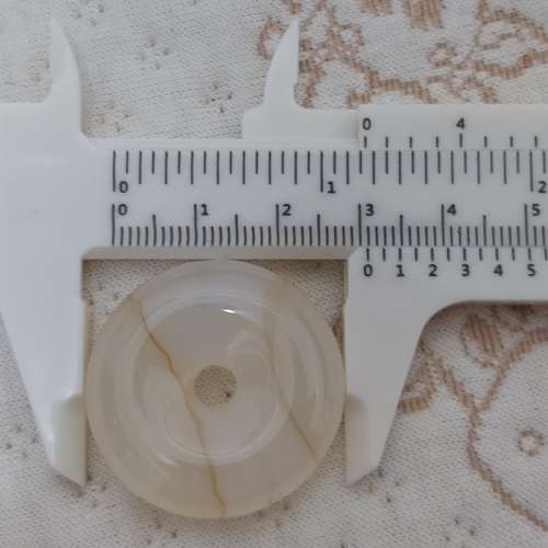 全新天然白玉髓平安扣 瑪瑙平安扣吊墜 瑪瑙吊墜 平安掛件配飾材料