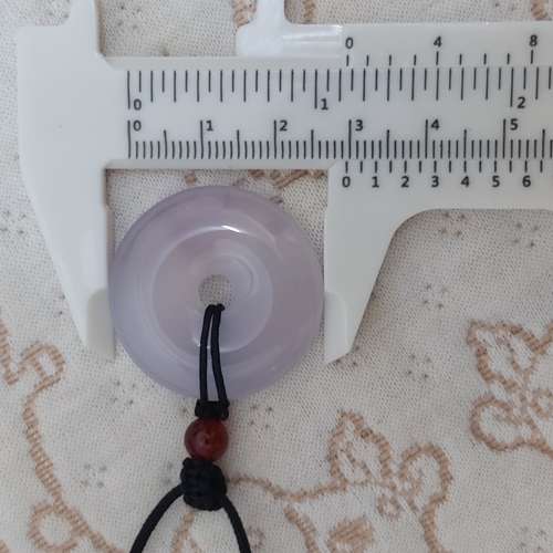 全新冰種白瑪瑙吊墜 玉髓平安扣 天然瑪瑙平安扣 吉祥物掛件 情侶項鍊 水晶飾品