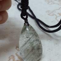 全新 綠幽靈原石吊墜 綠幽靈吊墜 水晶景石吊墜 水晶吊墜 飾品