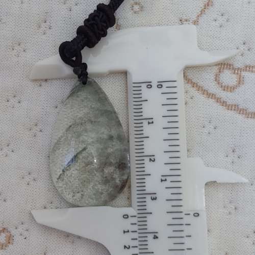 全新 綠幽靈原石吊墜 綠幽靈吊墜 水晶景石吊墜 水晶吊墜 飾品