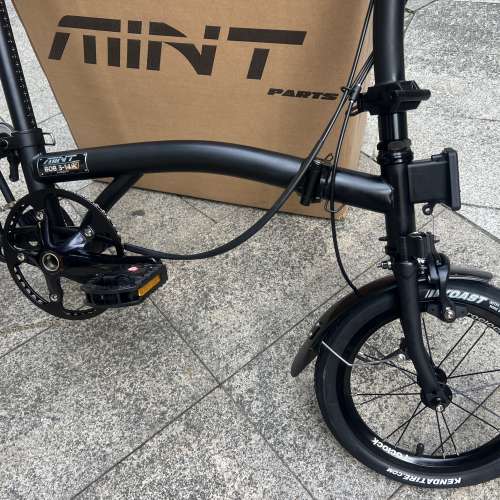 最新版本 MINT BOB 3  14吋 3速鉻鉬鋼車架 小布式折叠車 送前後蛙燈叮叮