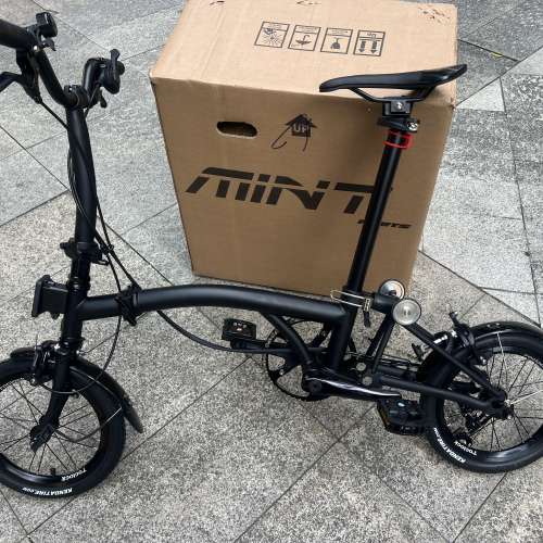 最新版本 MINT BOB 3  14吋 3速鉻鉬鋼車架 小布式折叠車 送前後蛙燈叮叮