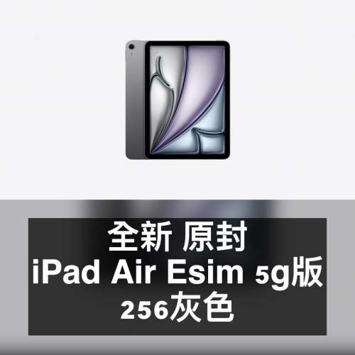 全新原封 iPad Air eSIM 5g 256gb 灰色