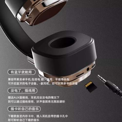 Xoofmass 藍芽耳機(音質優美，高中低音層次分明)抽獎禮物 接近全新 HK$80