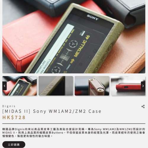 金磚二 黑磚二 皮套 Dignis [MIDAS II] Sony WM1AM2/ZM2 Case