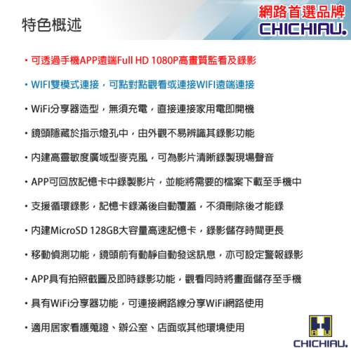 WIFI 1080P Router造型無線網路微型針孔攝影機(128GB)影音記錄器