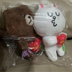 LINE FRIENDS 熊大BROWN & 兔兔CONY 小公仔 吊飾